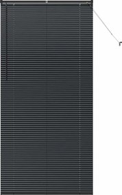 vidaXL Zsalugáter Redőnyök Fekete 220 x 105 cm Alumínium