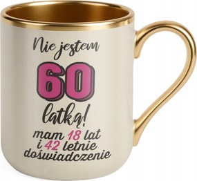 Prémium Bögre Arany Ecru Nem vagyok 60 éves Ajándék Nőknek Születésnap