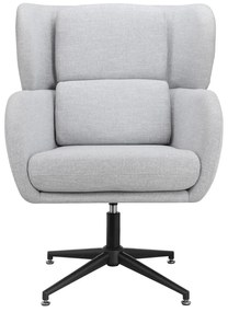 Világosszürke bársony füles fotel Vanessa – Støraa