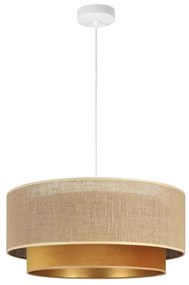 SARTA zsinóros függeszték 1xE27/60W/230V, réz/juta