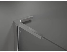 Mexen Kioto+ L, Walk-In zuhanyparaván polccal és akasztóval 95 x 200 cm, 8 mm átlátszó üveg, króm profil, 800-095-123-01-00