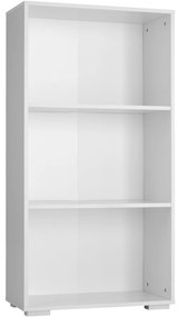 tectake 403606 lexi könyvespolc 3 rekesszel 60x30x115cm - fehér
