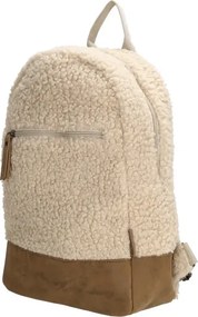 Bézs bolyhos vintage hátizsák „Teddy 2”