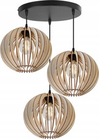 Mennyezeti Lámpa Lógó Hármas Csillár Fa Modern Boho Led