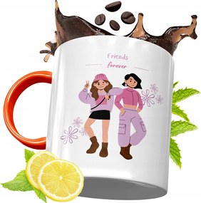 Narancssárga Bögre Barátnő Barátnőjének, fényképes nyomattal