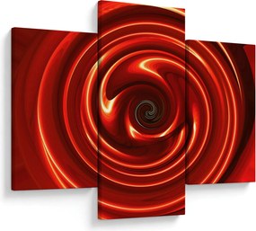 Absztrakt kép - piros spirál (90x60 cm)