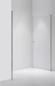 Stuxi Bari Big 170 cm széles aszimmetrikus kétszárnyú nyíló zuhanyajtó (70+100 cm), 6 mm vízlepergető üveggel, króm profillal, 195 cm magas