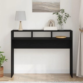 Fekete Tölgy Konzolasztal 105x30x80 cm Műanyag