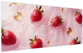 Kép - Eprek buborékokban (120x50 cm)