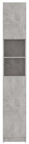 betonszürke szerelt fa fürdőszobaszekrény 32 x 25,5 x 190 cm