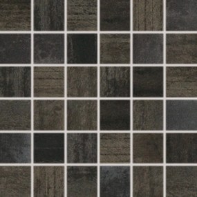 Mozaik Rako Rush fekete 30x30 cm matt/fényes WDM05523.1