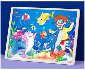 Fa puzzle - A víz felszíne alatt 60 db