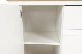 Komód MZ11, fehér/grand tölgy, LEON