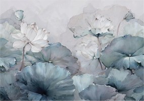 Fotótapéta Kék Virágok A Nappali Hálószobájába Flizelina Tapéta 300x210