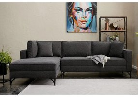 Sarokkanapé Berlin Balos - Antracit, Fekete