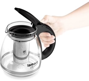 Lamart LT7027 Verre teáskancsó 1,5 l, fekete