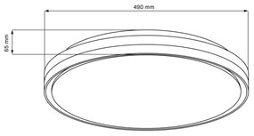 LED Dimmelhető fürdőszobai lámpa CASSANDRA LED/72W/230V IP44 + távirányító