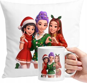 Bögre Szett Karácsonyi Ajándék Párna Démon Hunters Huntrx +ingyenes Szöveg