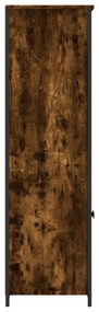 vidaXL füstös tölgy színű szerelt fa magasszekrény 62x36x121,5 cm