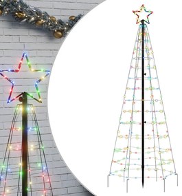 színes LED karácsonyfa tüskékkel 220 LED 180 cm
