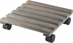 Fa Gurulós Állvány kaspó alá Tartós Szürke 28cm széles