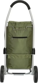 Zöld prémium bevásárlókocsi kerekeken „Aluman”