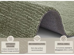 Supersoft sötétzöld szőnyeg, 80 x 250 cm - Mint Rugs