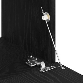 TV faliszekrények (2 db) - Fekete tölgy, 80x30x30 cm, MDF-ből készült