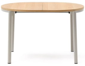 Natúr színű bővíthető étkezőasztal tölgyfa dekoros asztallappal 90x120 cm Montuiri – Kave Home