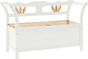 vidaXL fehér tömör fenyőfa pad 107 x 45 x 75,5 cm