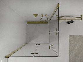 Mexen Lima Duo zuhanykabin összecsukható 90 x 90 cm, átlátszó, arany - 856-090-090-50-00-02