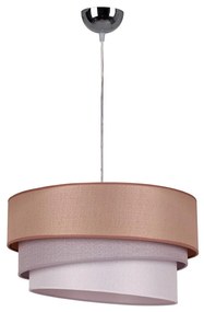 Duolla - Csillár zsinóron TRIO 1xE27/40W/230V átm. 45 cm barna/szürke/ezüst
