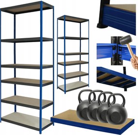 Tárolószekrény fém állvány Helios 196x90x35cm 6Px400kg Erős Lengyel