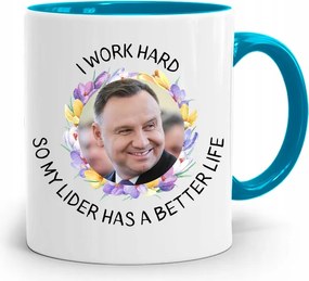 Duda András Kék Elnöki Bögre Neked, fényképes nyomattal