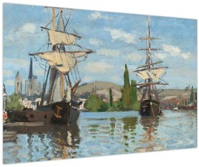 Kép - Claude Monet, Ships Riding on the Seine at Rouen, reprodukciók (90x60 cm)