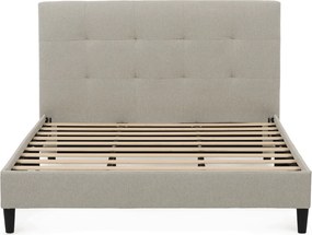 Dvoulůžková postel, látka, béžová, BED-M180 CRM2