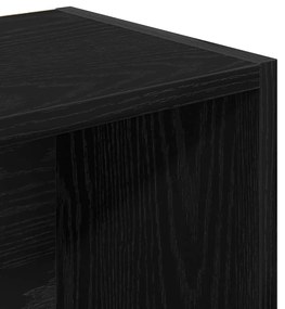 Könyvespolc fekete tölgy 31x24x102 cm Gépesített fa
