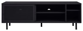 Fekete fém TV-állvány 160x55x45 cm Veep – Unique Furniture