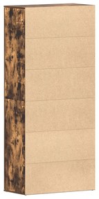 Cipőszekrény Füstölt Tölgy 80x39x180 cm Szerelt Fa