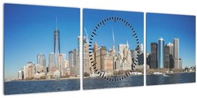Kép - Manhattan New York-ban (órával) (90x30 cm)
