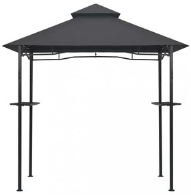 antracitszürke acél grillpavilon 240 x 150 x 255 cm