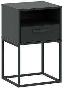 Éjjeliszekrény Fiókkal Sötétszürke Színben CADRO NR5 40 cm PUSH