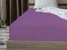 Frottír gumis lepedő PREMIUM lila 180x200 cm