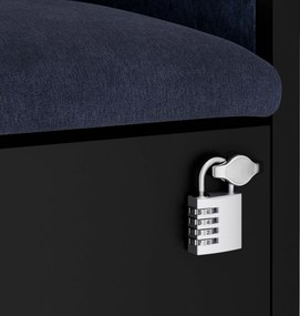 Sally 600mm korpus Czarny - siedzisko Granatowy