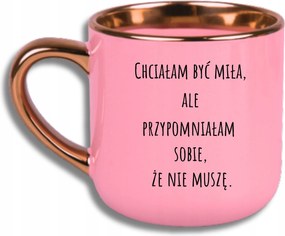 Bögre Rózsaszín Elegáns Nagy Vicces Ajándék Szerettem Volna Kedves Lenni