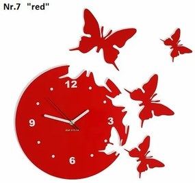 Modern falióra pillangókkal Piros