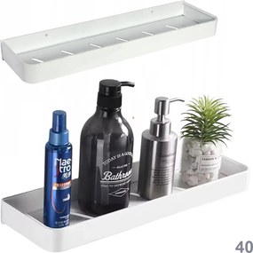 Fürdőszobai Akasztós Polc Loft 40 CM Fehér konyhai akasztós Acél