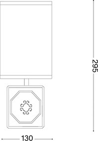 Ideal Lux - Asztali lámpa KALI 1xE14/40W/230V fehér/szürke