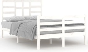 vidaXL fehér tömör fenyőfa ágykeret 120 x 200 cm