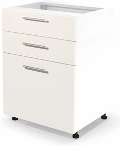 Alsó szekrény Vento D3S-60 / 82, fehér / bézs